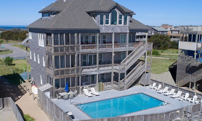 Frisco House | Oceanfront Retreat with Pool, Hot Tub & Game Room Awaits!
