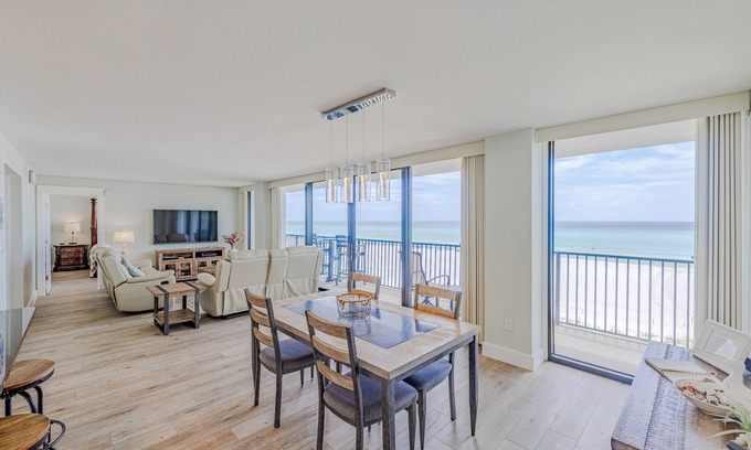 West Panama City Beach Condo | Oceanfront Bliss: Unmatched Views & Pet-Friendly Comfort
