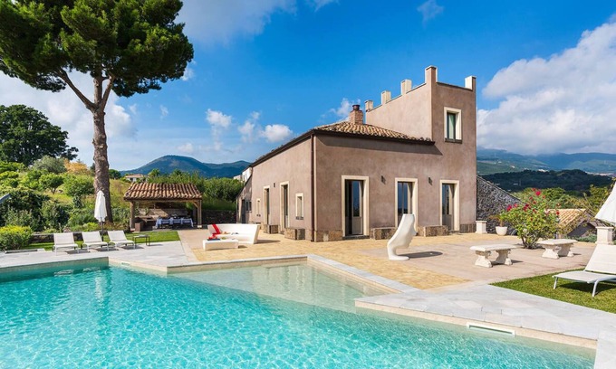 Zafferana Etnea Villa | Luxury private villa with sea views on Mt Etna