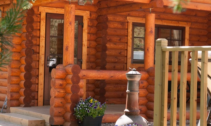 Morpeth Cabin | Cozy Scandinavian Log Cabin with Private Hot Tub & Spa
