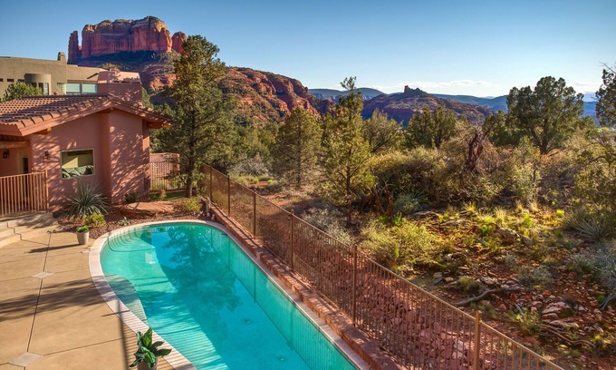 Sedona Villa | Elegant Sedona Villa with Pool, Gym, and Home Theater