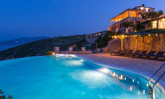 Korithi Villa | Elegant Stone House with Infinity Pool and Ocean Access