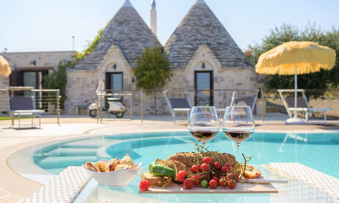 Castellana Grotte Villa | Elegant Trullo with Private Pool & Tennis Court Awaits