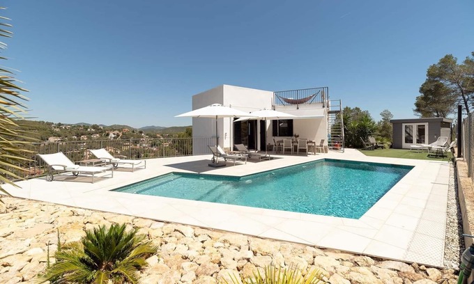 Olivella Villa | Idyllic Villa with Ocean Views Near Sitges & Top Amenities