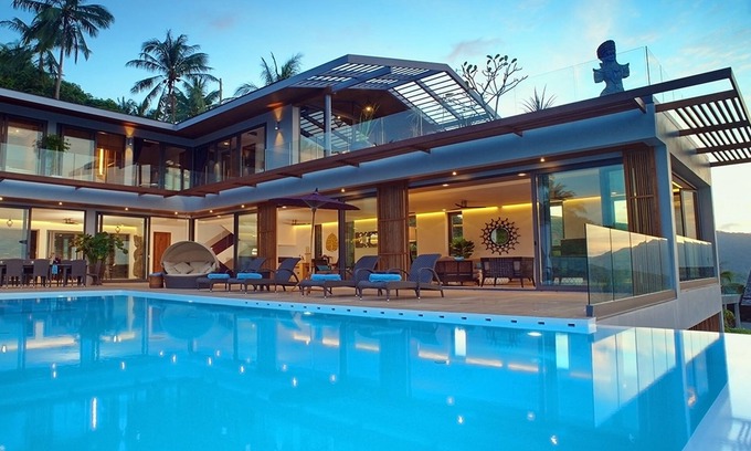 Bophut Villa | Seaside Villa Crystal Blue: 4-Star Oceanfront Bliss