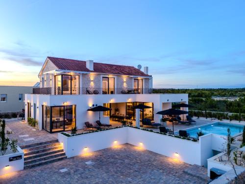 Vodice Villa | Exquisite Villa Kaia: Pool, Spa & Oceanfront Views