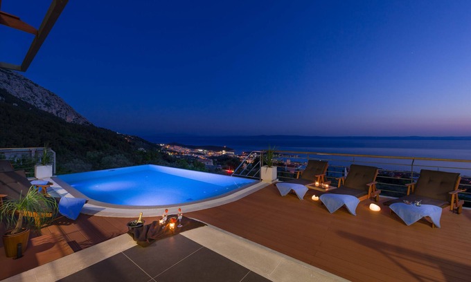 Veliko Brdo House | Exclusive Villa View in Makarska with Infinity Pool & Spa