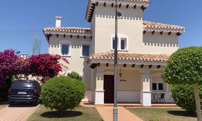 Torre-Pacheco Villa | Stunning Villa with Pool & Jacuzzi Overlooking Fairway