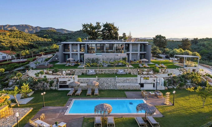 Agia Villa | Luxury Villa with Private Heated Pool, Hot Tub & Sauna