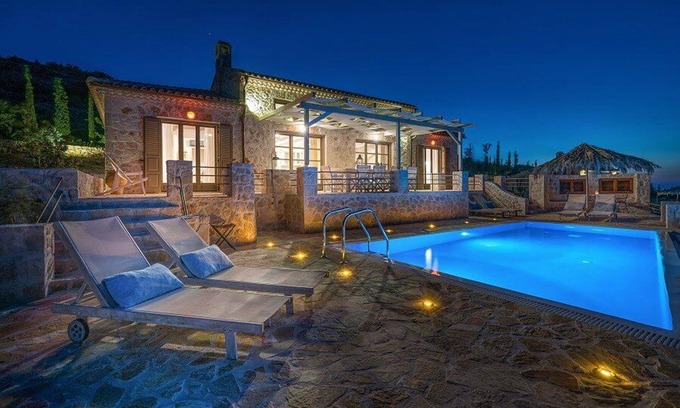 Korithi Villa | Elegant Moore Villa in Zakynthos with Ocean View & Pool