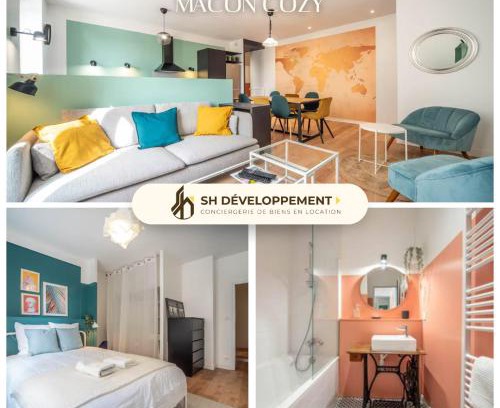 Macon Apartment | Central Mâcon Apartment for 8 - Rated 9.5/10, Family-Friendly