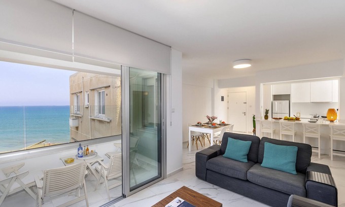 Larnaca Apartment | Oceanfront Mackenzie Leo Seafront Suite - Rated 10/10!