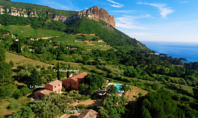 Cassis Villa | Enchanting Ancient Farm Retreat with Oceanfront Views