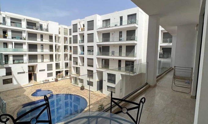 Agadir Bay Apartment | Elegant Apartment with Pool Overlooking Agadir Bay