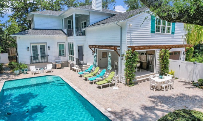 East Beach House | Elegant East Beach Home with Heated Pool & Ocean Views