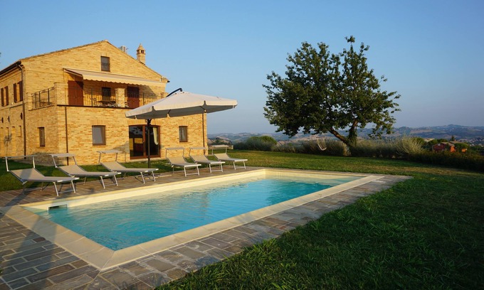 Magliano di Tenna House | Family-Friendly Villa with Pool & Breathtaking Ocean Views