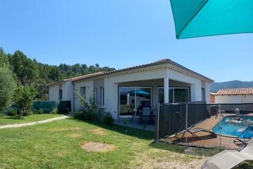 Vals-les-Bains House | Relaxing Poolside Retreat by the Forest with Ocean Views
