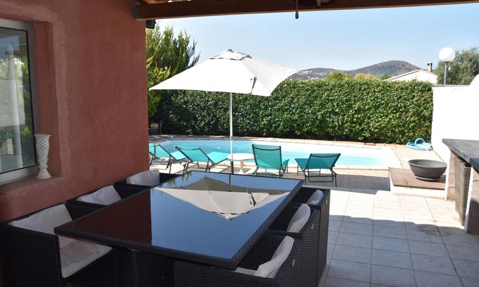 Sarrola-Carcopino House | Relaxing Maison Chaleureuse with Pool, 10 Min to the Sea