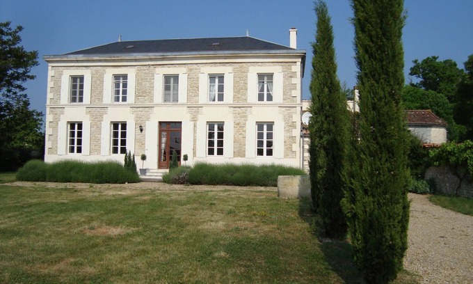 Antezant-la-Chapelle House | Elegant Maison de Charme with Pool and Ocean Views