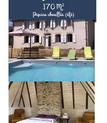 Roannes-Saint-Mary House | Historic Maison de maître with Pool and Ocean Views