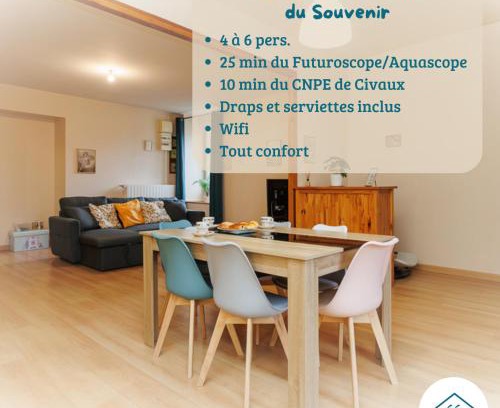 Lhommaize Apartment | Family-Friendly Apartment Near Futuroscope with High Ratings