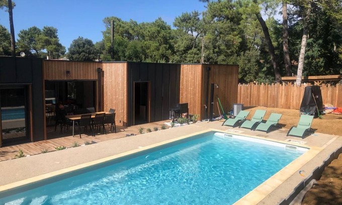 Longeville-sur-Mer Villa | Relaxing Retreat at Maison Moderne with Pool Near Ocean