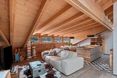 Predazzo Apartment | Inviting Maison Perrod: Open Space with Scenic Panorama