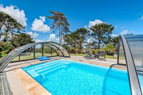 Plouider Villa | Coastal Retreat: Ocean View Home with Pool for Families
