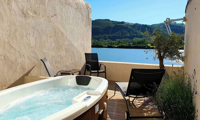 Saint-Vallier House | Relaxing Maison Vue Rhône with Hot Tub and Kitchen Access