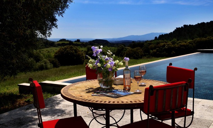 Villarzel-Cabardes House | Majorelle: Private Terrace in a Historic 13th Century Château