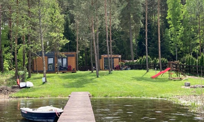Szeligi Cabin | Scenic Makosieje Resort: Pet-Friendly Lakefront Retreat