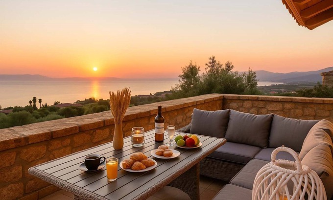 Lefktron Villa | Mani Panoramic Views - Private Retreat with Oceanfront Bliss