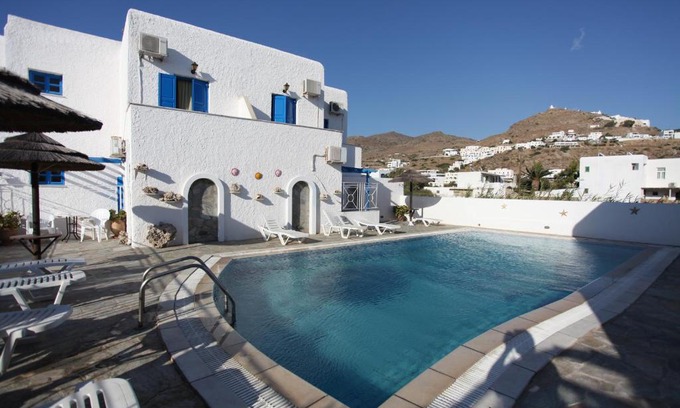 Ios Town Hotel | Mare Monte: Oceanfront Escape with Pool & Great Ratings