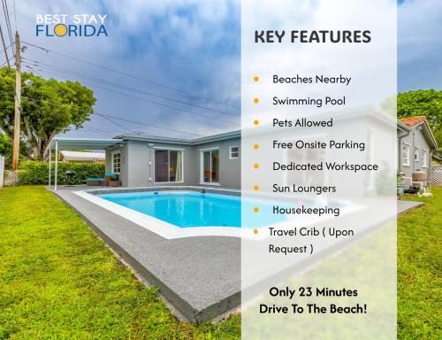 Margate House | Inviting Poolside Retreat Near Beach with BBQ & Pet Friendly