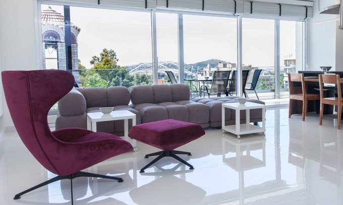 Amarousion Apartment | Modern 2-Bed Marousi Retreat with Shared Pool & Family-Friendly