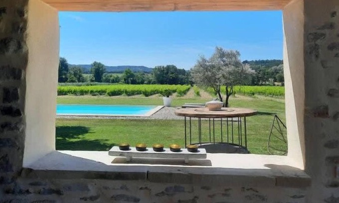 Valreas Villa | Exclusive Retreat at Mas du Platane Centenaire with Pool