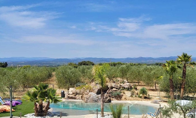 Montagnac Apartment | Tranquil Mas of Micocolliers with Pool & Breakfast