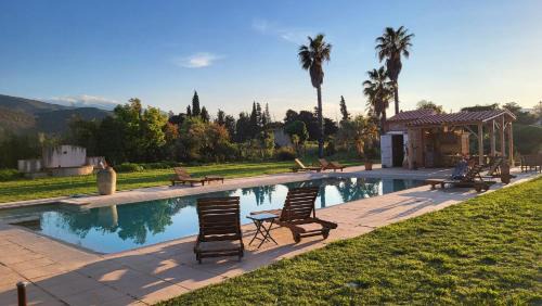 Saint-Michel-de-Llotes Bed & Breakfast | Experience MAS TRAMONTANE: Poolside Stay in a Lush Park