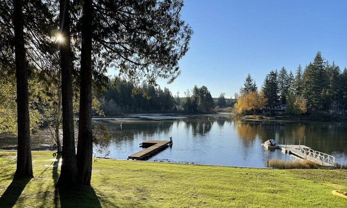 Grapeview House | Mason Lake waterfront house on 1 acre with 100ft of private lakefront and a dock