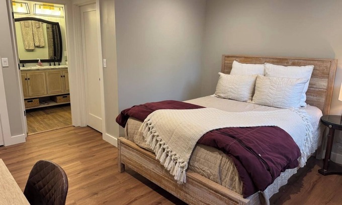 Humboldt Hill House | Master Bedroom Private Entrance and Patio Space