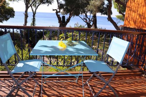Elia Apartment | Oceanfront Mathesi Apartment with Scenic Balcony Views