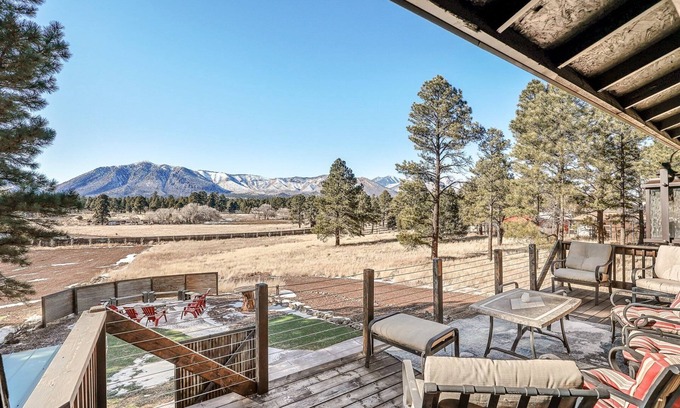 Flagstaff Cabin | Meadow Mountain | Large A-Frame Cabin | HOT TUB | 5 Private Acres | Awe Mount Elden Views