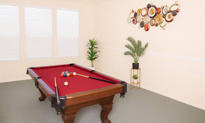 Wylie House | Media Room Pool Table Office Room Kitchen