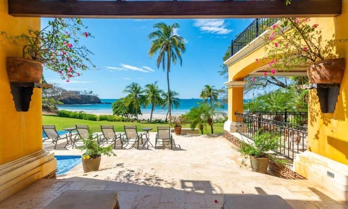 Playa Flamingo House | Beachfront Flamingo Mansion: Top-Rated with Private Pool & Spa