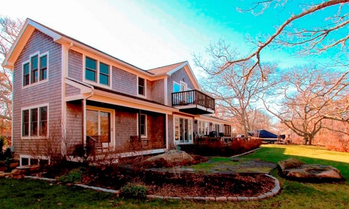 Menemsha House | Menemsha Home: Renovated Oasis with Vineyard Sound Views