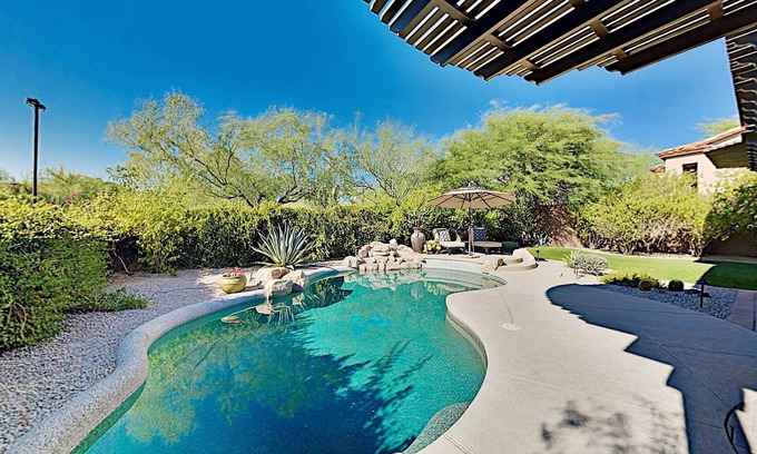 Las Sendas House | Top-Rated Mesa Villa: Pool, Fire Pit & Golfing Awaits!