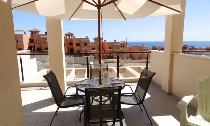 Los Puertos Apartment | Inviting 2 Bed Apartment at Mojon Hills with Pool & Spa