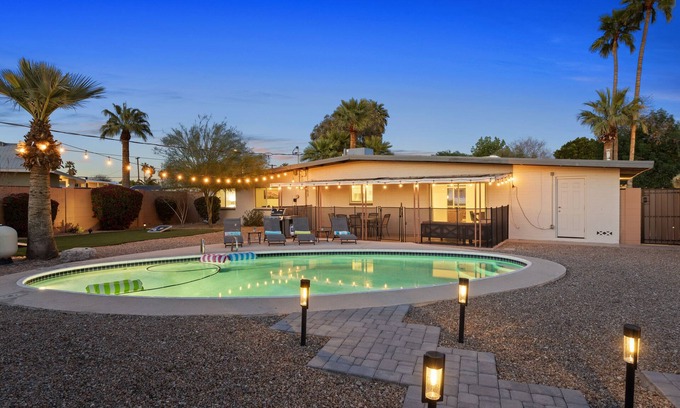 Tempe House | Mid Mod Tempe: Heated Pool & Prime Scottsdale Location