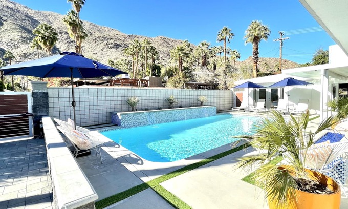 The Mesa House | MidCentury Modern Pool Home with Amazing Views & Top Ratings