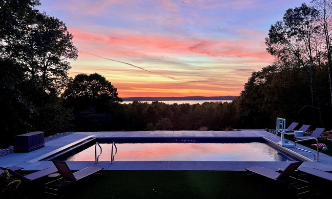 Alden House | Midnight Lodge at Torch Lake - Pool, Hot Tub, Pickleball, & Sunsets